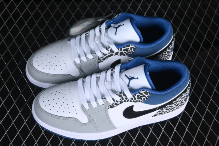 Nike Air Jordan 1 Low True Blue Retro Basketball Shoes - DM1199-140