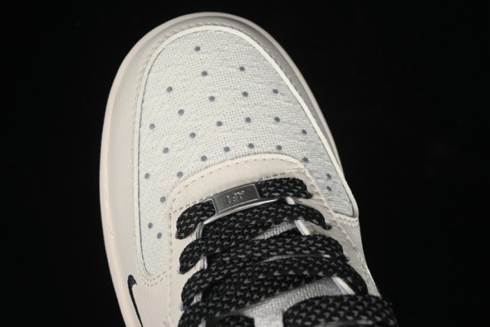 Nike Air Force 1 '07 Low Gucci Collaboration - Dark Blue Linen Casual Sneakers - XZ3398-888