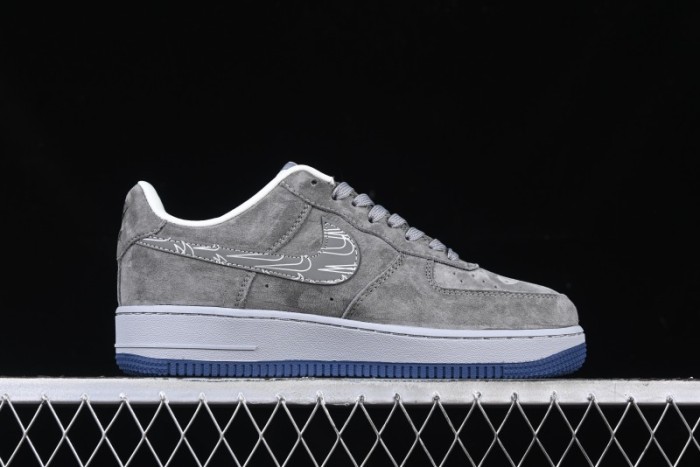 Nike Air Force 1 '07 Low UN Collaboration - Shadow Grey Pigskin Sneakers DF0188-018