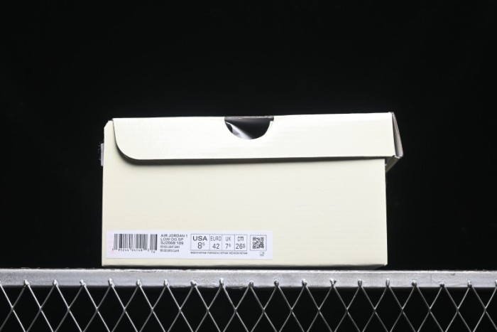 Nike Travis Scott x Fragment Design x Air Jordan 1 Low OG SP AJ1 OF Collaboration - Latte Grey Low Top Casual Sneakers - SJ2068-109