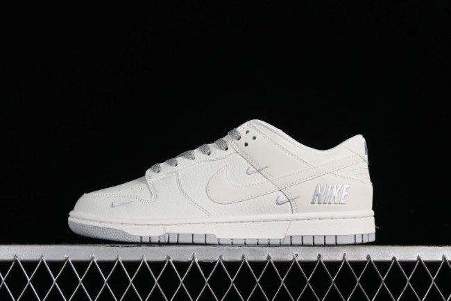 Nike SB Dunk Low Collaboration Three Swooshes Beige Black Low-Top Casual Skateboarding Shoes - NK5639-325 1