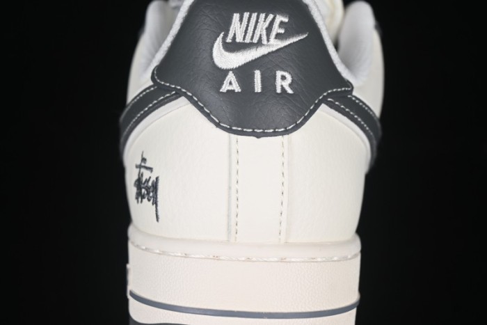 Nike Air Force 1 '07 Low Stussy Collaboration Granite Grey Low-Top Casual Sneakers - XZ6188-226