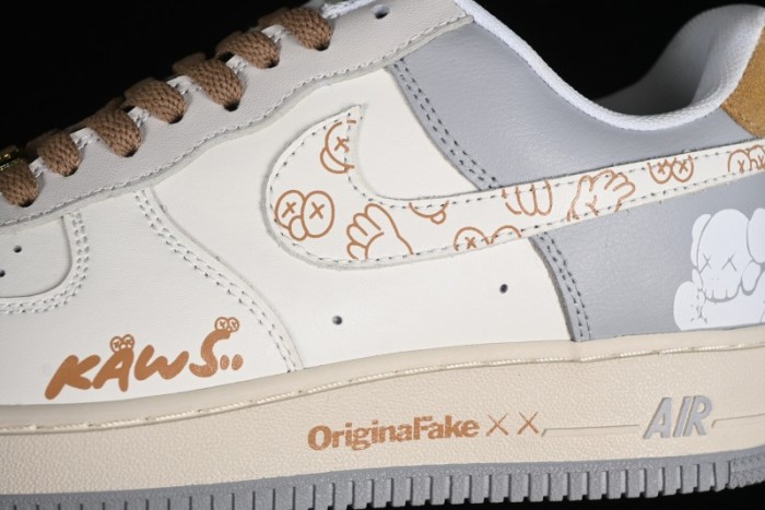 Nike Air Force 1 '07 Low x Kaws Casual Sneakers with Full-Length Air Cushion - CW2288-207 1