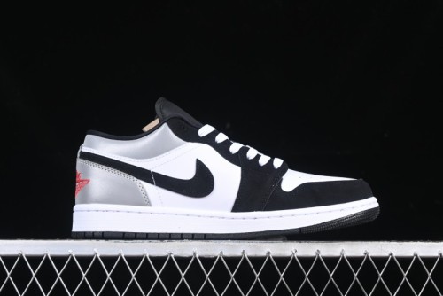 Nike Air Jordan 1 Low Retro Casual Sneakers with Black Swoosh - HF3148-106