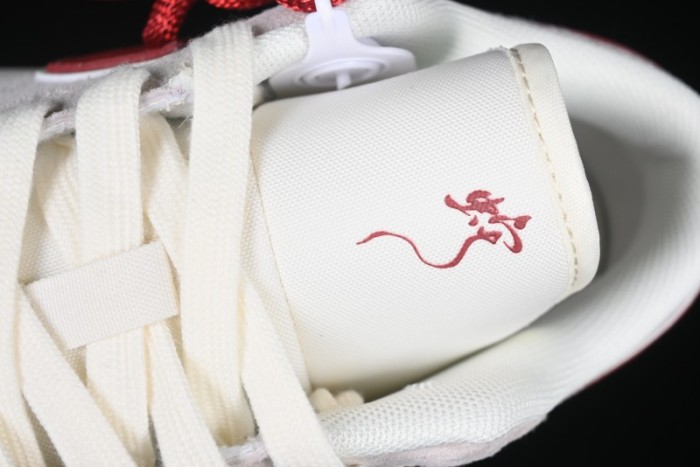 Nike Air Jordan 1 Low Retro Basketball Shoes Snake Year Limited Edition with Red Swoosh - XX3318-513