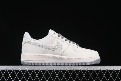 Nike Air Force 1 '07 Low Casual Sneakers in Light Grey with Mini Swoosh - HH7518-048