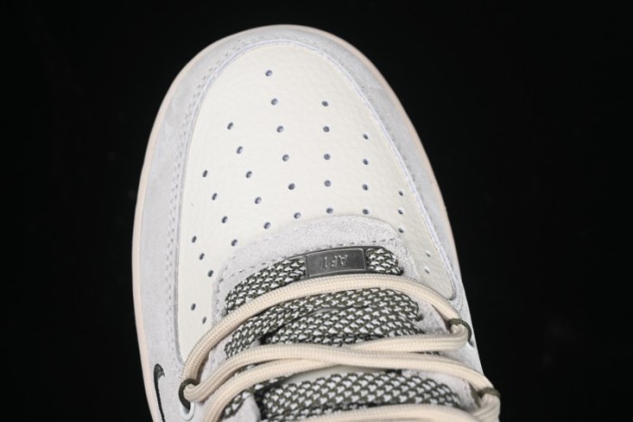 Nike Air Force 1 '07 Low Stussy Collaboration Camo Swoosh Drawstring Casual Sneakers - DM6688-014