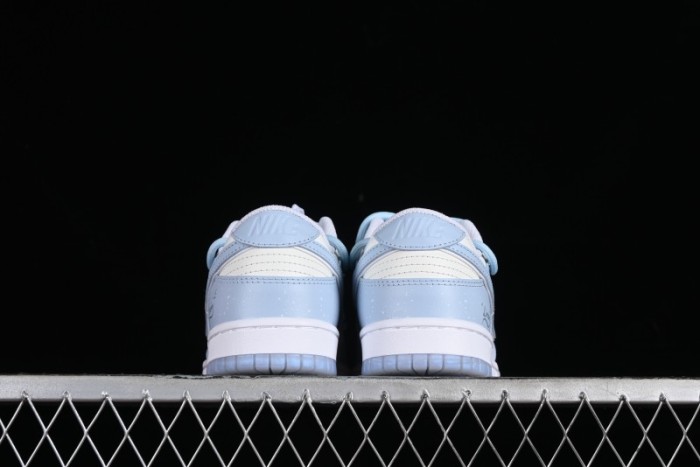 Nike Dunk Low SB Casual Sneakers in Light Blue with Sea Salt Lime Accents - FJ7743-194 1