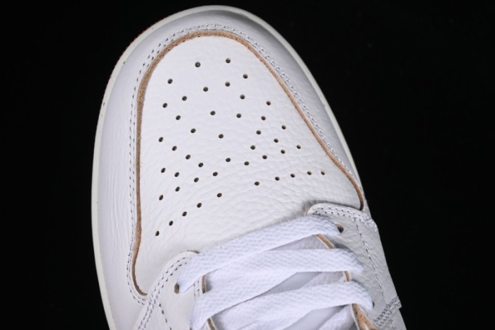 Nike Air Jordan 1 Mid Basketball Shoes in White/Orange/Red - FJ3458-160