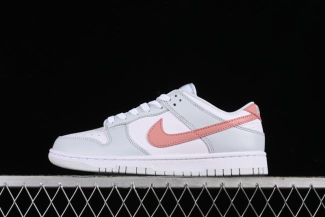 Nike SB Dunk Low White Grey Pink Skateboarding Shoes - HF0730-160