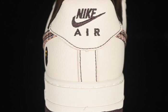 Nike Air Force 1 '07 Low Bape Collaboration Beige Camo Casual Sneakers - DF0188-052