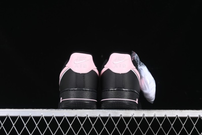 Nike Air Force 1 '07 Low Casual Sneakers with Black & Pink Double Swoosh - CW2288-028