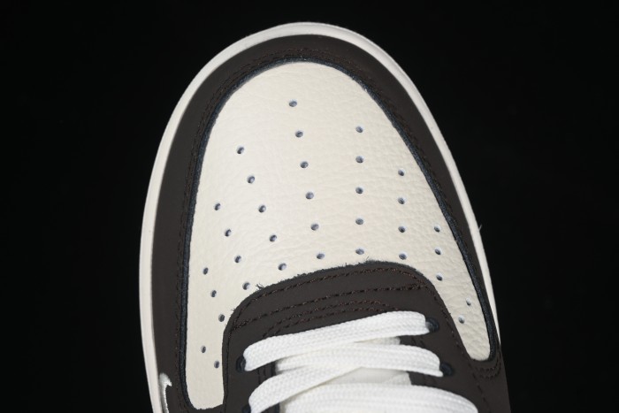 Nike Air Force 1 '07 Low Stussy Collaboration Red Tail Chocolate Low-Top Casual Sneakers - KK1988-057