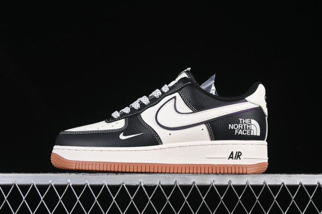 Nike Air Force 1'07 Low The North Face Collaboration Black Lychee Pattern Gum Sole Casual Sneakers - XZ6188-114