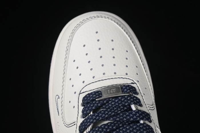 Nike Air Force 1 '07 Low Stussy Collaboration Grey Swoosh Casual Sneakers - HH7518-063