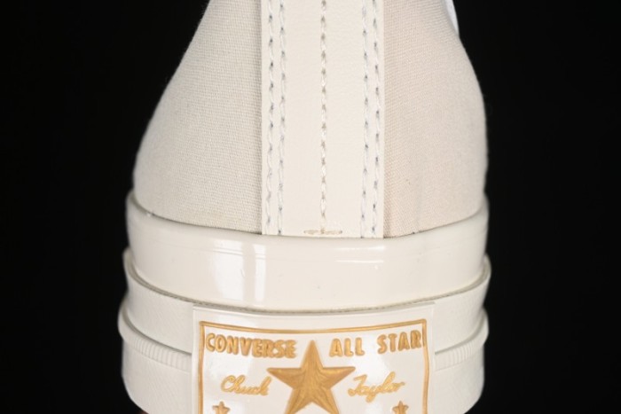 Converse Chuck 70s High Top Casual Sneakers with Cream Cloud and Gold Accents - A08232C