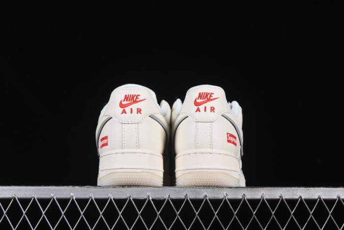 Nike Air Force 1 '07 Low Supreme Collaboration Off-White Crystal Custom Casual Sneakers - XZ6188-715