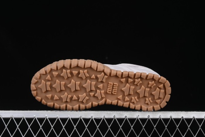 Miu Miu Suede Round Toe Lace-Up Low Top Women's Casual Shoes - 99D4