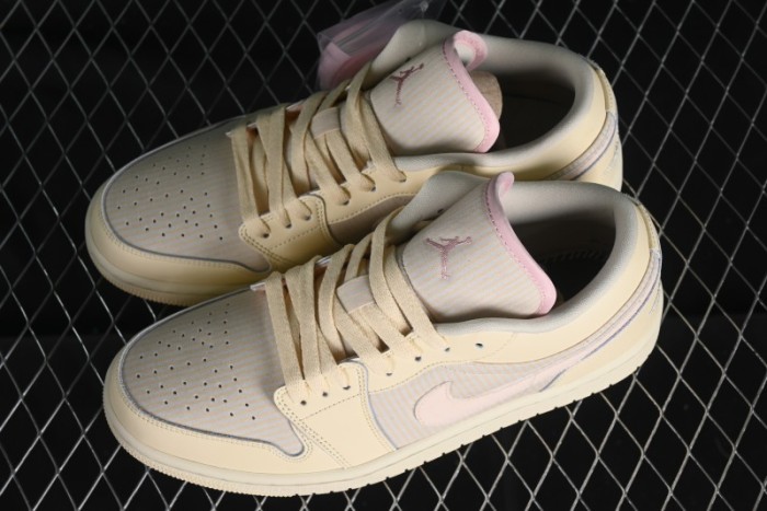Nike Air Jordan 1 Low AJ1 Khaki Pink Low-Top Lifestyle Basketball Shoes - FQ1925-100 1