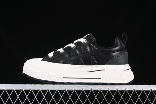 Shoot Brand Replay Black Plum Retro Comfort Leather Anti-Slip Platform Low-Top Casual Sneakers - AJD4