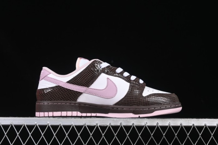 Nike Dunk Low Retro Sneakers in Grey Purple Snakeskin Leather - HV6932-299