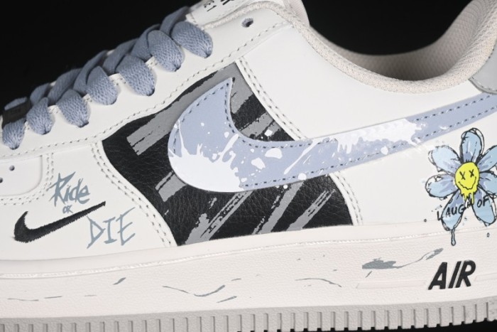 Nike Air Force 1'07 Low  Little Blue Flower  Casual Sneakers - FB1893-888