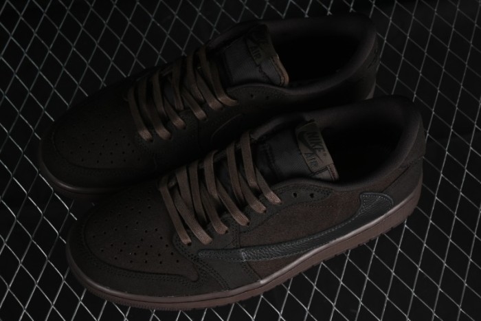 Nike Travis Scott x Air Jordan 1 Low OG AJ1 Collaboration Reverse Swoosh Sneakers - DM7866-202