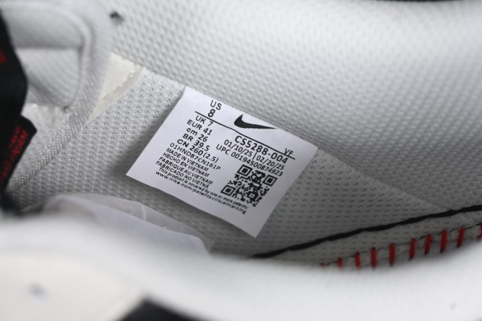 Nike Air Force 1 '07 Low Supreme Collaboration Two-Tone Red Swoosh Casual Sneakers - CS5288-004