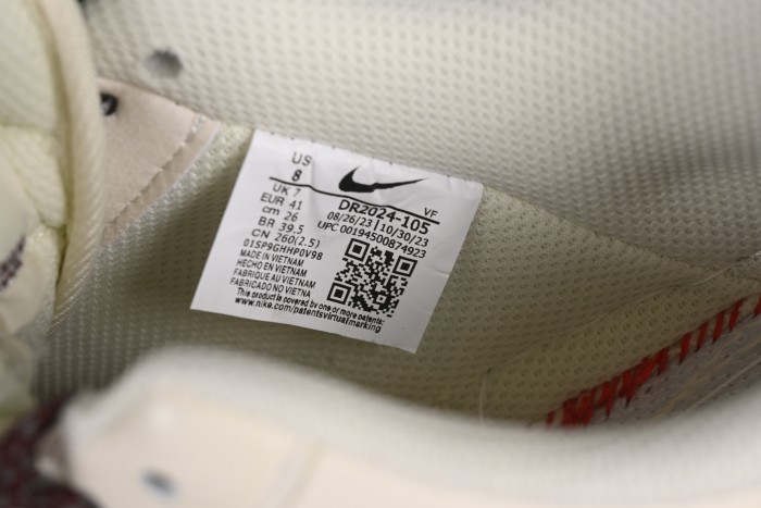 Nike Air Force 1'07 Low  Dream  Casual Sneakers with White Wine Red Swoosh - DR2024-105