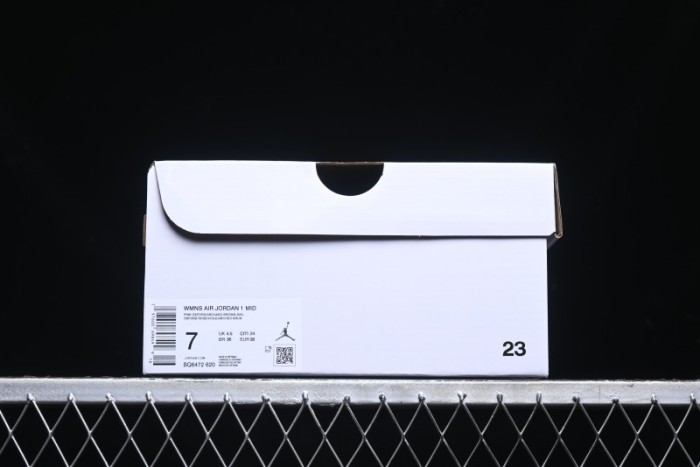 Nike Air Jordan 1 Mid AJ1 Basketball Shoes in Khaki Pink - BQ6472-620