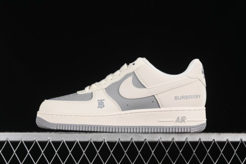 Nike Air Force 1 '07 Low Burberry Collaboration - Beige Grey Low-Top Casual Sneakers - BB8588-225