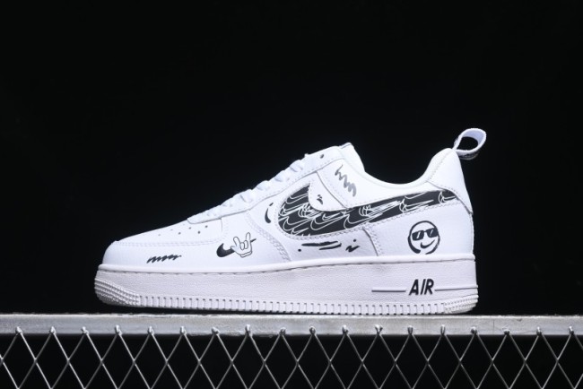 Nike Air Force 1 '07 Low  Smiley Face  Casual Sneakers - FB8971-020
