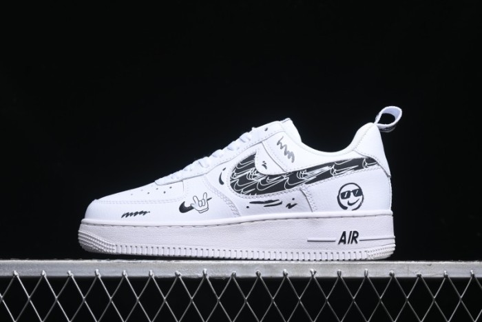 Nike Air Force 1 '07 Low  Smiley Face  Casual Sneakers - FB8971-020