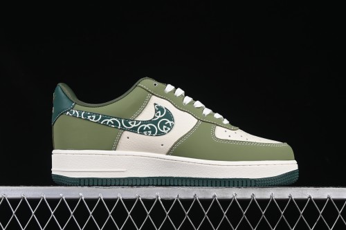 Nike Air Force 1'07 Low Gucci Collaboration Green Paisley Swoosh Casual Sneakers - KK1988-063