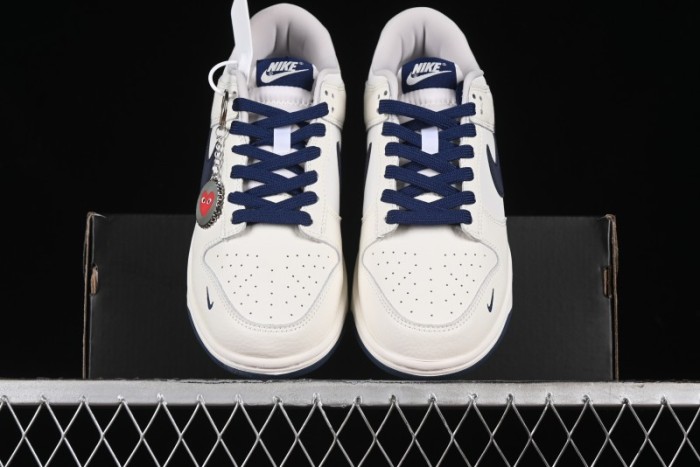 Nike SB Dunk Low Comme des Garcons Collaboration - Off-White Blue Swoosh Anniversary Custom Low-Top Casual Sneakers - KK1888-008