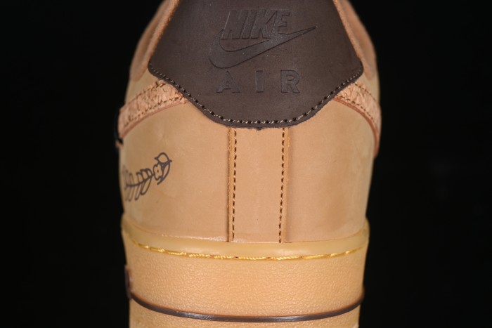 Nike Air Force 1'07 Low Wheat Casual Sneakers with Full-Length Air Cushion - CJ9179-200