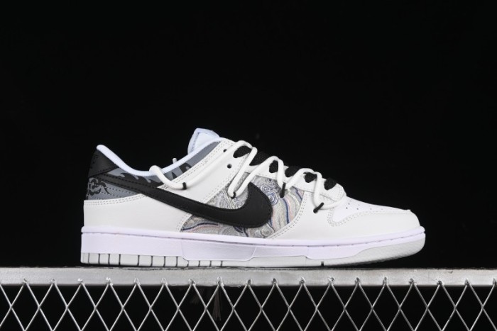 Nike Dunk Low CNY Year of the Dragon Limited Edition SB Lace-Up Casual Sneakers with Silver-White Design - DV0831-101