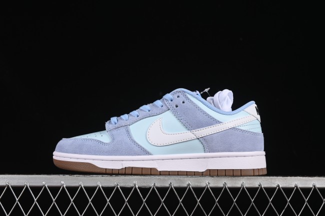 Nike Dunk Low Retro Casual Sneakers in Leather and Suede with Pre-Aged Coconut Milk Sole - IB6399-400