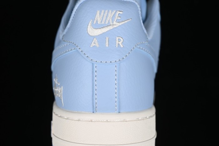 Nike Air Force 1 '07 Low Stussy Collaboration - Sky Blue Low-Top Casual Sneakers - BB9599-201
