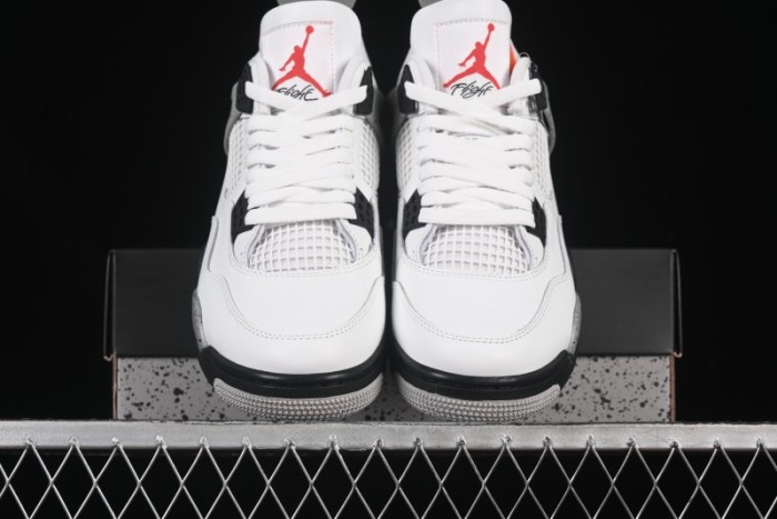 Nike Air Jordan 4 Retro White Cement Basketball Shoes - FV5029-100