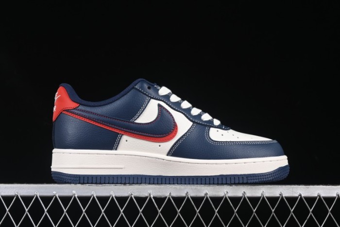Nike Air Force 1 '07 Low The North Face Collaboration Blue Red Double Swoosh Casual Sneakers - XS1958-521