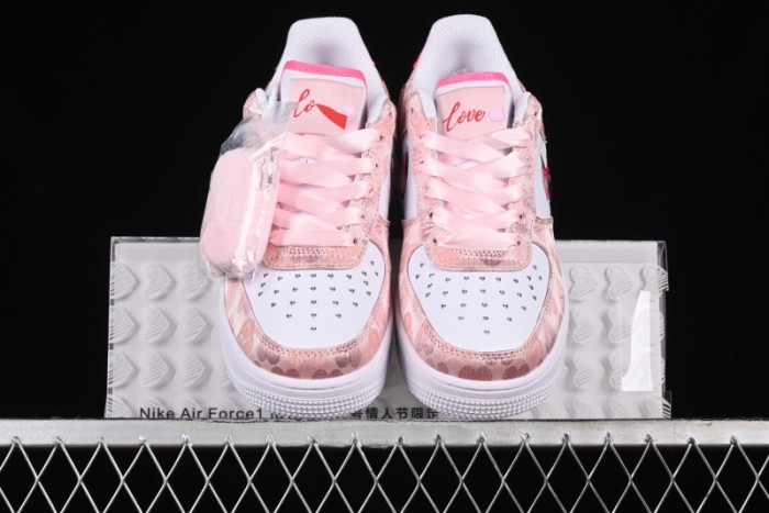 Nike Air Force 1 '07 Low Valentine's Day Limited Edition Pink Bear Sneakers - DH2920-111
