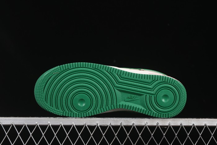 Nike Air Force 1 '07 Low Gucci Collaboration Grey Brown with Green Swoosh Casual Sneakers - LW9279-003