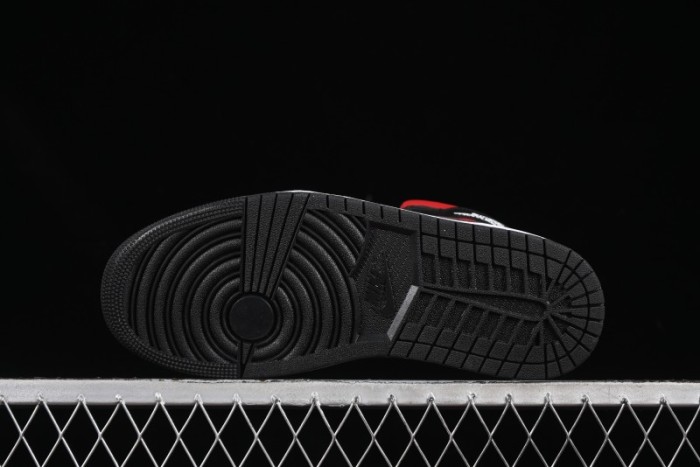 Nike Air Jordan 1 Mid AJ1 Black Red Mid-Top Casual Sneakers - DQ8426-067