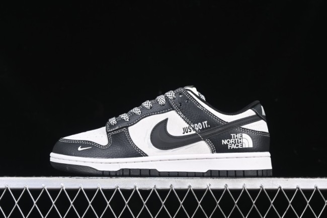 Nike SB Dunk Low The North Face Graffiti Black Swoosh Anniversary Custom Low-Top Casual Skate Shoes - DM6868-028