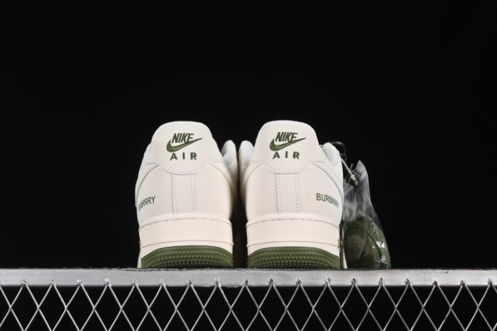 Nike Air Force 1 '07 Low Burberry Collaboration - Off White Mint Green Low Top Casual Sneakers - BB8588-221