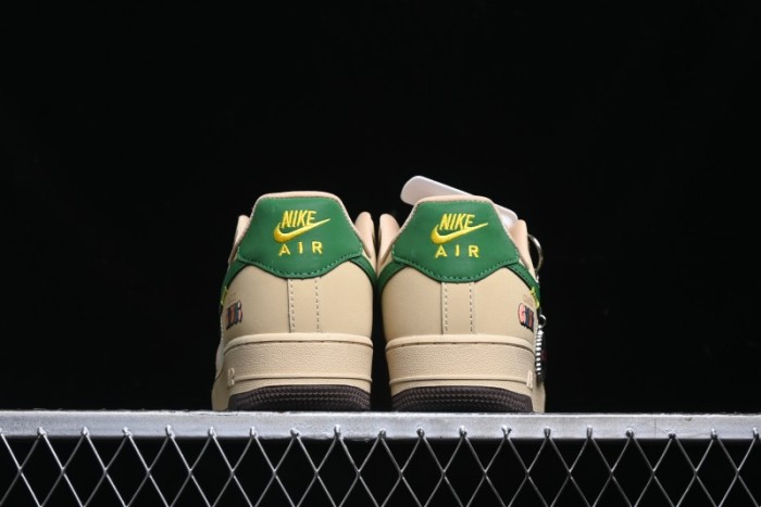 Nike Air Force 1'07 Low Gucci Collaboration White Brown Green Low-Top Casual Sneakers - KK1988-024