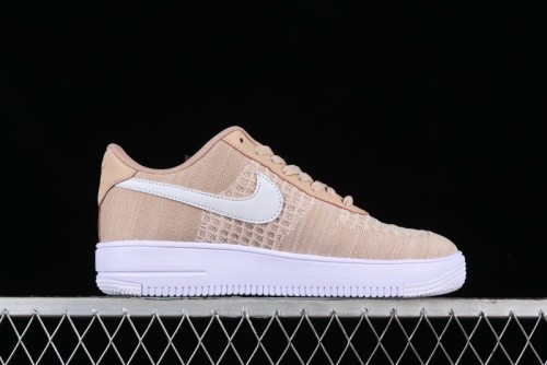 Nike Air Force 1 '07 Low 2.0 Khaki Flyknit Casual Sneakers - CI0051-200