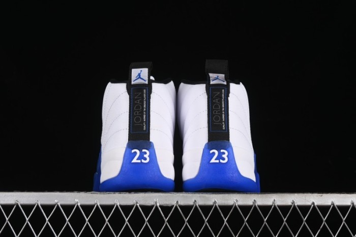 Nike Air Jordan 12 Retro Basketball Shoes in White Blue - CT8013-140