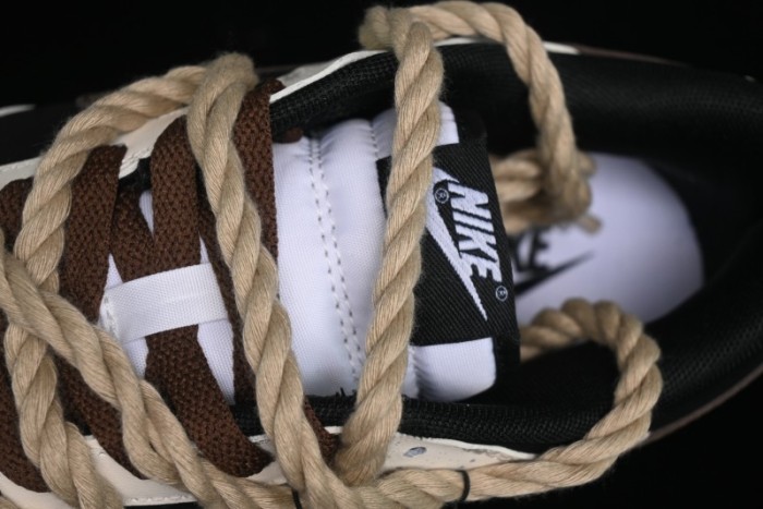 Nike Dunk Low Retro Casual Sneakers with Little Panda and Dopamine Mocha Design - DD1391-100